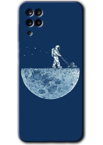 Samsung Galaxy M12 Kılıf Hd Desen Baskılı Arka Kapak - Uzay Işçisi