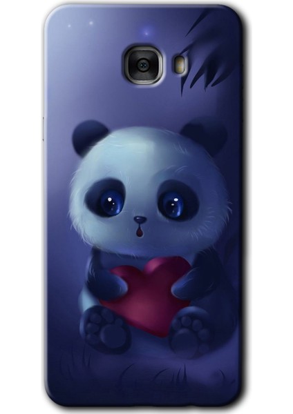 Samsung Galaxy C7 Kılıf Hd Desen Baskılı Arka Kapak - Bebek Panda