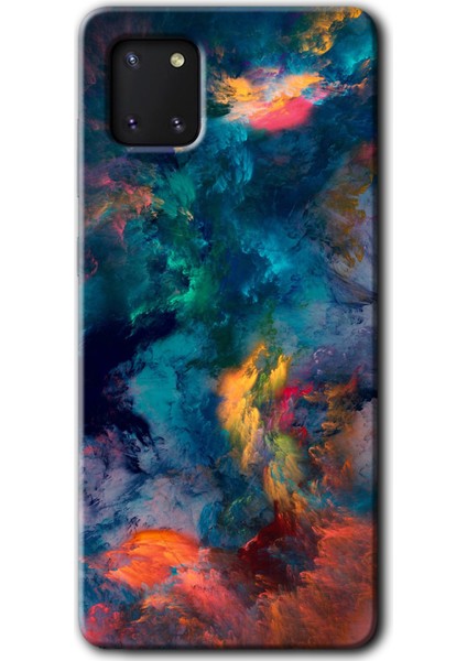 Samsung Galaxy A81 Kılıf Hd Desen Baskılı Arka Kapak - Color Storm