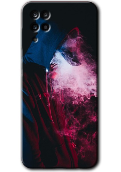 Samsung Galaxy M12 Kılıf Hd Desen Baskılı Arka Kapak - Smoke-Man
