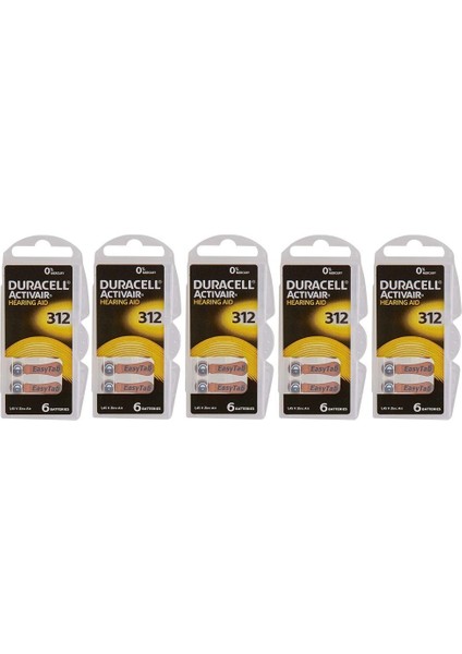 Activair 312 Numara PR41 Işitme Cihazı Pili 6'lı 5 Paket