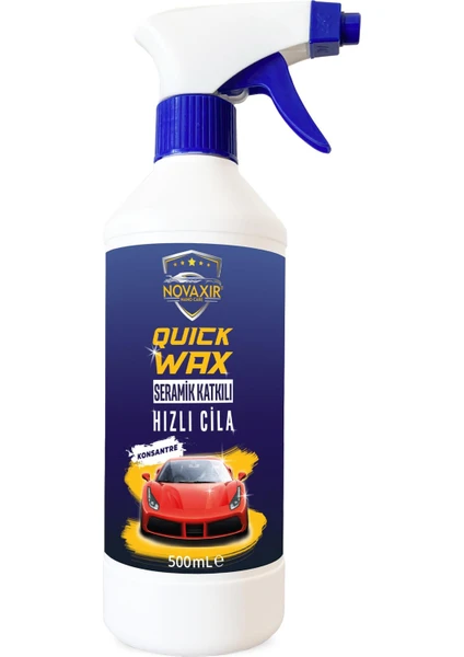 Quick Wax HIZLI CİLA Seramik Katkılı, 500 mL NvQW500 Hidrofobik, Ultra Parlaklık