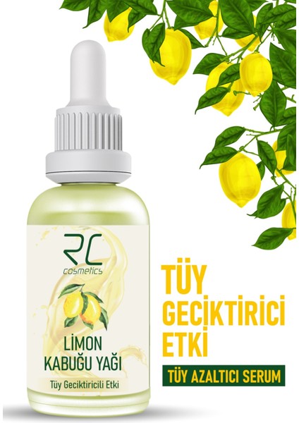 LİMON KABUĞU YAĞI TÜY GECİKTİRİCİLİ ETKİ TÜY AZALTICI SERUM 30ml