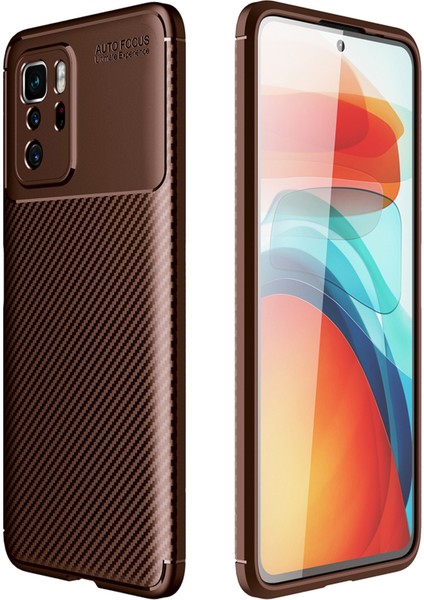 Xiaomi Poco X3 Gt Uyumlu Kılıf Esnek Tpu Silikon Kahverengi Hng