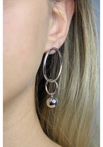 925 Ayar Gümüş Toplu Halka Küpe - K091101