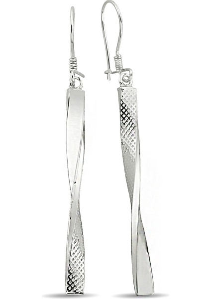 925 Ayar Gümüş Sallantılı Burgu Küpe - K090501 fiyatları