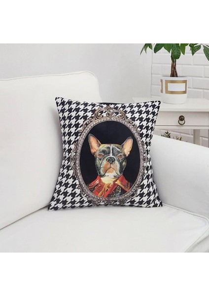 Sevimli Hayvan Figür Baskılı Kırlent Kılıfı 43X43CM