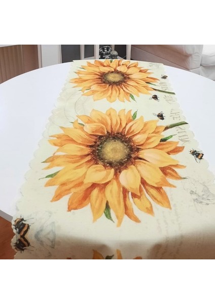 Yaz Desenli Dekoratif Runner Örtü 40X140CM