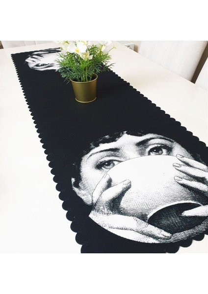 Trend Yüzler Dekoratif Runner Örtü 40X140CM