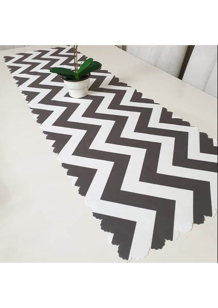 Trendy Renkli Zigzag Model Dekoratif Runner 40X140CM