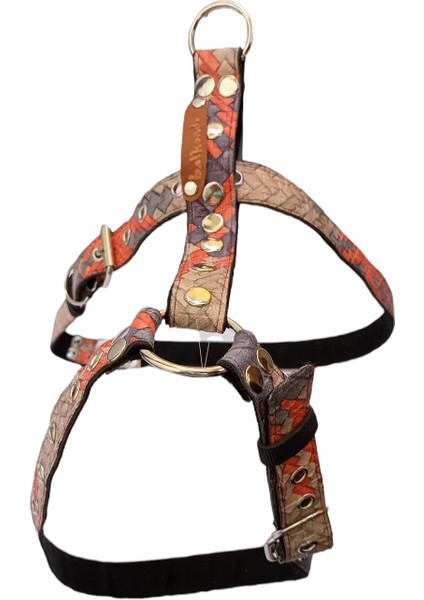 Köpek göğüs tasması orta ırk suni deri renkli H tipi genişlik:2,5cm göğüs ölçüsü:55-70cm boyun ölçüsü:45-60cm ayarlamalı dog harness GT1-11