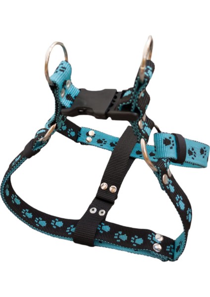 Köpek göğüs tasması orta ırk pati figürlü kordon kalınlık:3mm genişlik:2,5cm göğüs ölçüsü:40-75cm ayarlamalı dog harness GT3-20