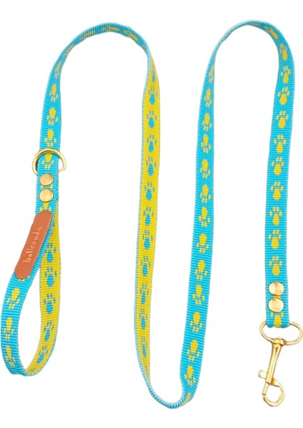 Köpek gezdirme tasması küçük ırk pati figürlü kolon uzunluk:120cm genişlik:1,5cm kalınlık:3mm dog leash B3-2