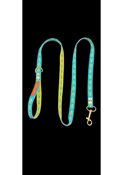 Köpek gezdirme tasması küçük ırk pati figürlü kolon uzunluk:120cm genişlik:1,5cm kalınlık:3mm dog leash B3-2
