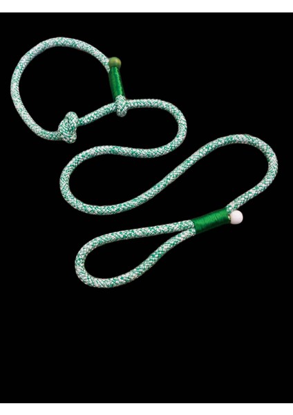 Köpek gezdirme kayışı boyun tasmalı takım halat yeşil beyaz uzunluk:120cm kalınlık:10mm dog leash TB2-6