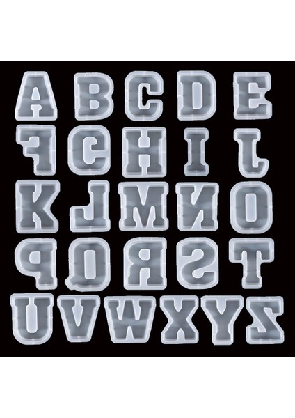 Büyük Reçine Epoksi Silikon Kalıp Big Boy Harf - E modelleri