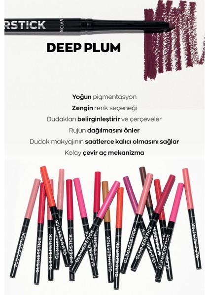Glimmerstick Dudak Kalemi Deep Plum