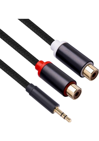 3,5 mm Çift Rca Kablosu Erkek - Dişi Stereo Aux Kablosu (Yurt Dışından) indirimleri