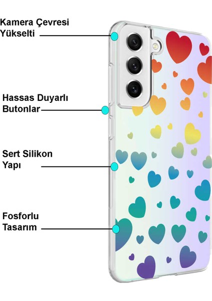 Samsung Galaxy S20 Fe Kapak Inek Desenli Fosforlu Silikon Kılıf