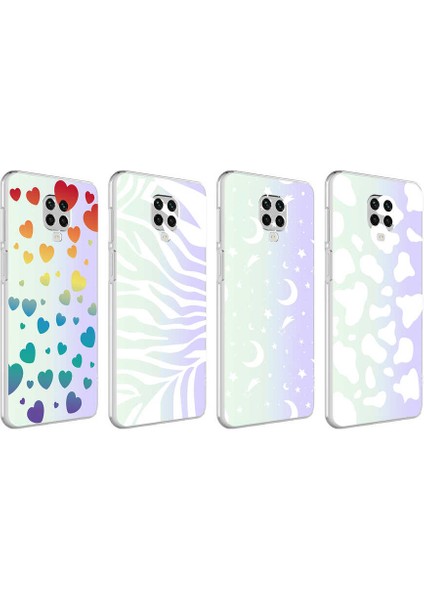 Xiaomi Redmi Note 9 Pro 5g Kapak Inek Desenli Fosforlu Silikon Kılıf