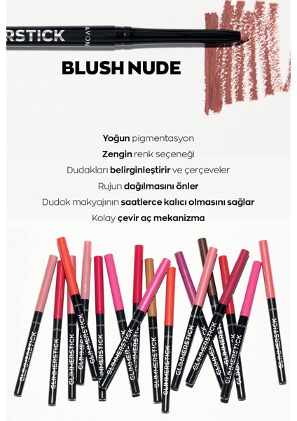 Glimmerstick Dudak Kalemi Blushed Nude