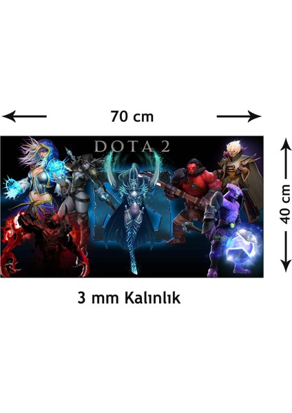 Dota 2 Xl 70X40 cm 3mm Oyuncu Gaming Mouse Pad