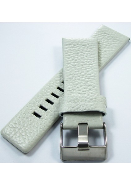 28MM Kirli Kırık Beyaz Deri Saat Kayışı Diesel Model Saat Kordonu