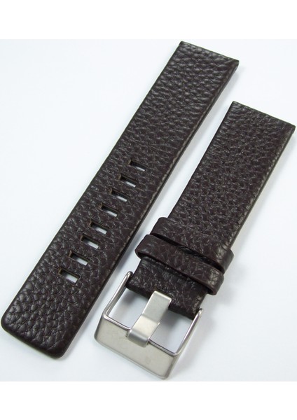 22MM Koyu Kahverengi Deri Saat Kayışı Diesel Model Saat Kordonu