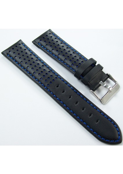 Bizon Deri Saat Kayışı 24MM Kordon Siyah 1. Kalite Spor Lacivert