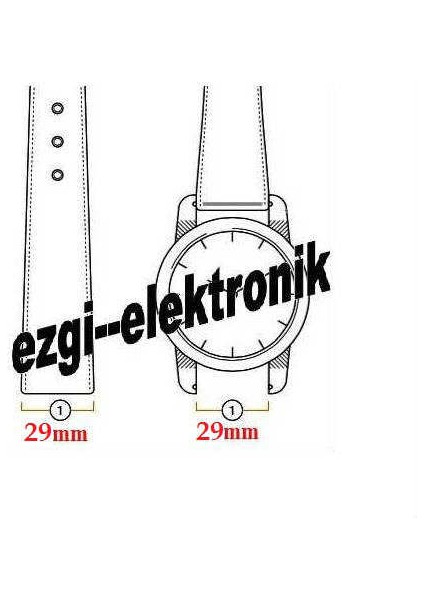 Azzuro 29MM Çift Pimli 2 Kahverengi Deri Saat Kayışı Kordonu Dz indirimleri