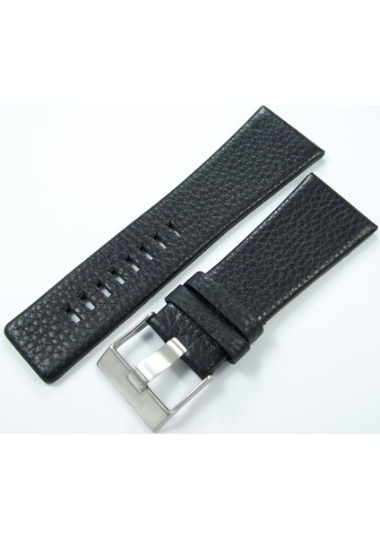1kalite 32MM Uzun Siyah Deri Saat Kayışı Diesel Model Saat Kordon