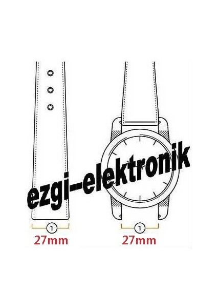 1. Kalite 27MM Siyah Deri Saat Kayışı Diesel Model Saat Kordonu Ç fırsatları
