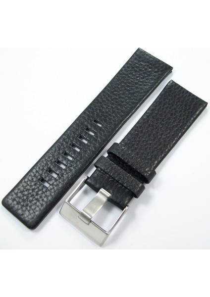 1. Kalite 26MM Siyah Deri Saat Kayışı Diesel Model 2 Saat Kordonu