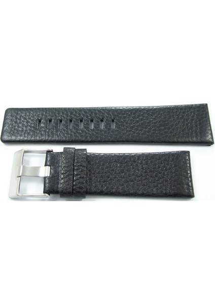 1. Kalite 26MM Siyah Deri Saat Kayışı Diesel Model 2 Saat Kordonu fırsatları