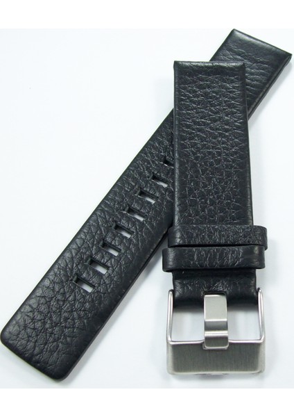 1. Kalite 22MM Siyah Deri Saat Kayışı Diesel Model Saat Kordonu Ç