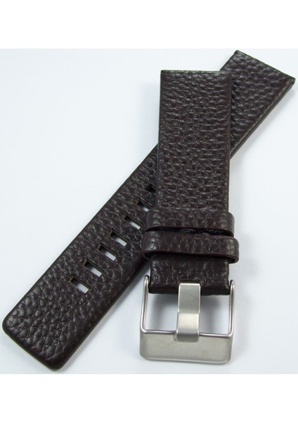 24MM Koyu Kahverengi Deri Saat Kayışı Diesel Model Saat Kordonu
