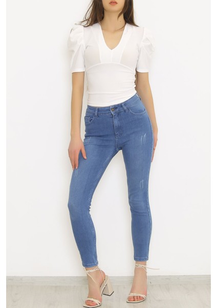 Prenses Kol Bluz Beyaz - 5270.1234.