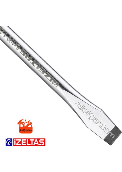 Izeltaş Düz Uçlu Tornavida Kraft 6 x 100 Genel Kullanım fiyatları
