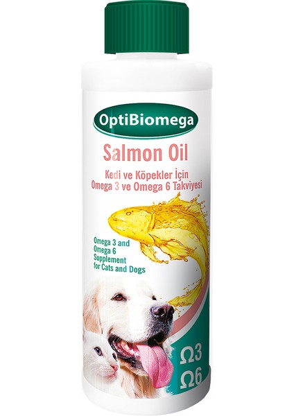Optibiomega Salmon Oil Omega 3 ve Omega 6 Kedi Balık Yağı 250ML