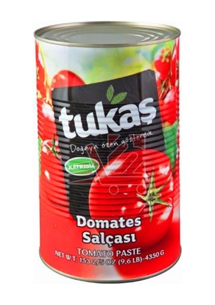 Tukaş Domates Salçası Teneke 4350 gr 2 Adet