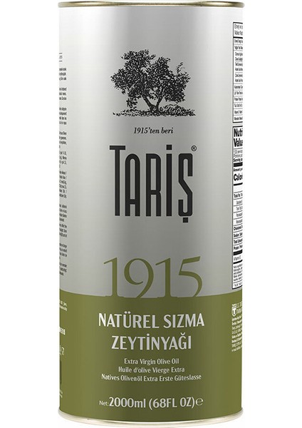 1915 Naturel Sızma Zeytinyağı 2 lt 4 Adet