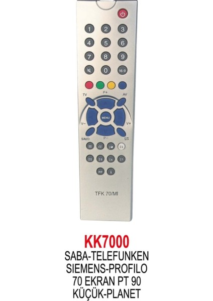Saba Telefunken Profilo Siemens Tüplü Tv Kumanda KK7000