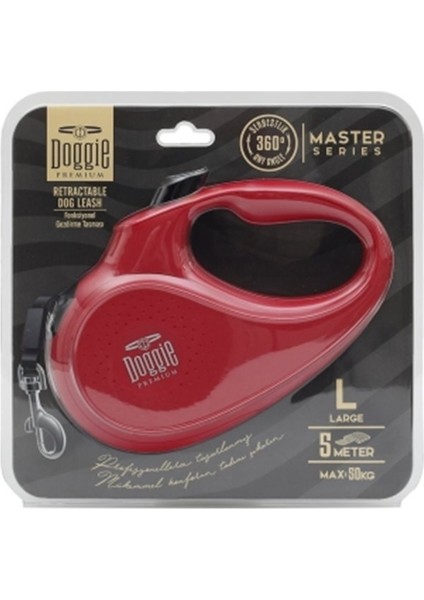 Doggie Otomatik Köpek Tasması Master Seri L Red
