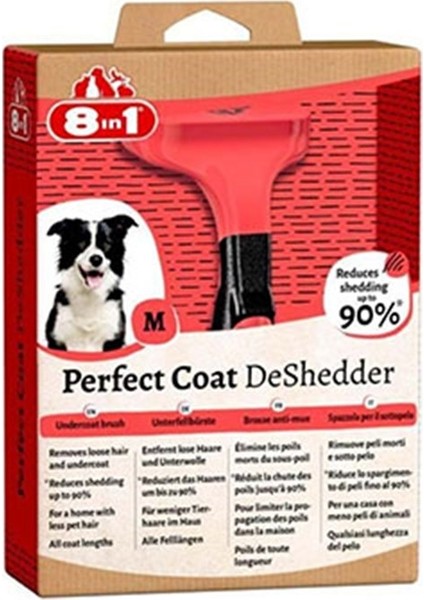 Perfect Coat Deshedder Furminator Orta Irk Köpek Tarağı Medium