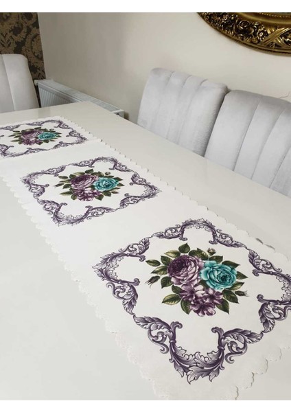 Mor & Lila Desenli Çiçekli - Asos Çiçek Dekoratif Runner Örtü fiyatları