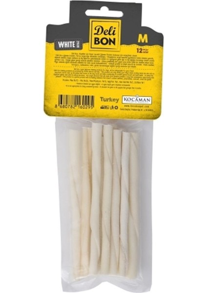 Deri Burgu Çubuk Orta Boy 12 Li Paket Beyaz fiyatları