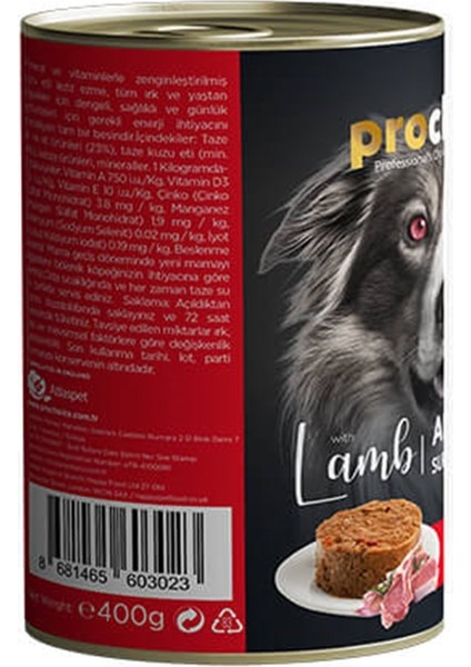 Adult Kuzulu Yetişkin Köpek Konservesi 6X400 gr modelleri