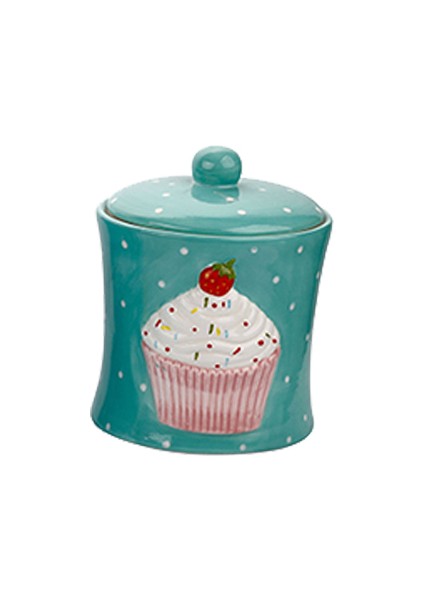Cupcake Seramik 20 cm Büyük Kavanoz