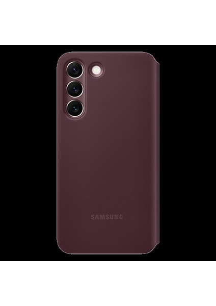 Galaxy S22 Plus Orijinal Smart Clear View Kılıf Bordo