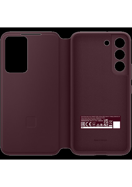 Galaxy S22 Plus Orijinal Smart Clear View Kılıf Bordo